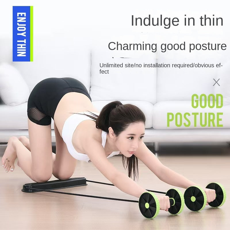 Cross-border Multi-functional Abdominal Trainer Ab Wheel Twist Plate Ab Roller
