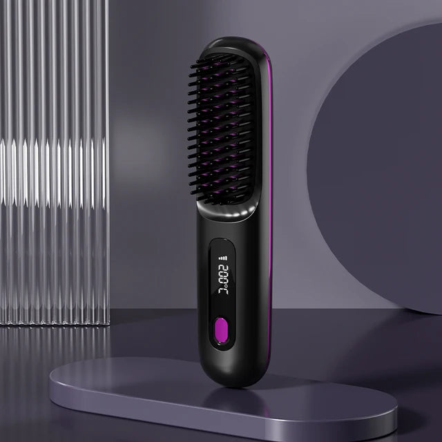 Home or Travel Wireless & Rechargeable Straightener, Digital Adjustable Styling Tool