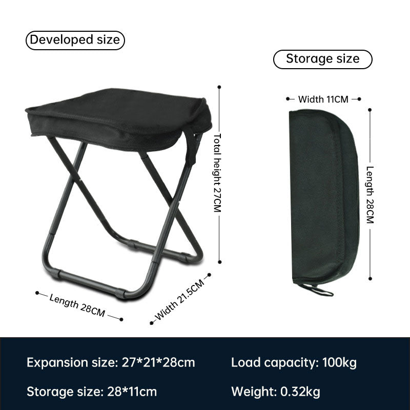 Aluminum Alloy Outdoor Folding Stool Camping Handbag Stool