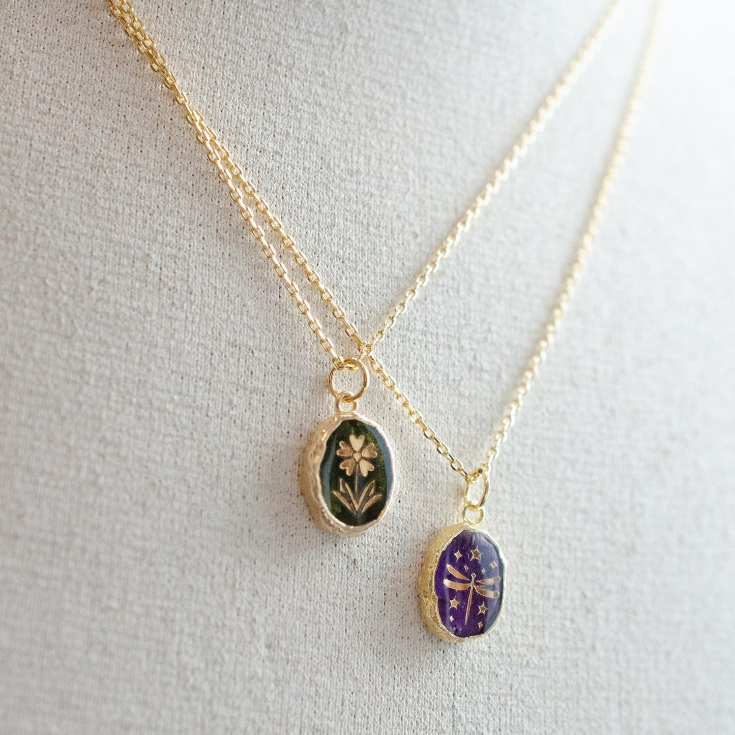 Natural Stone Gem Necklace