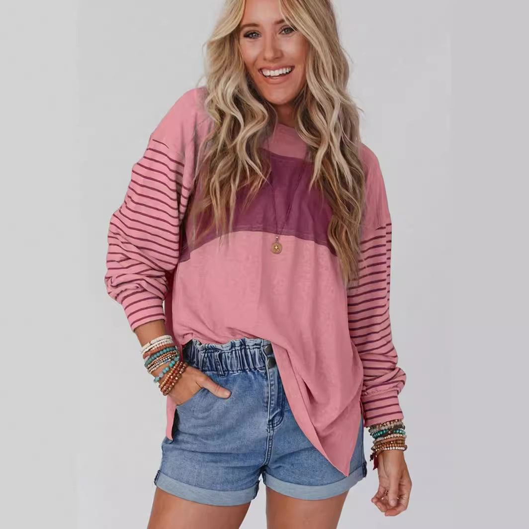 Long Sleeved Round Neck Pull Over Sweater