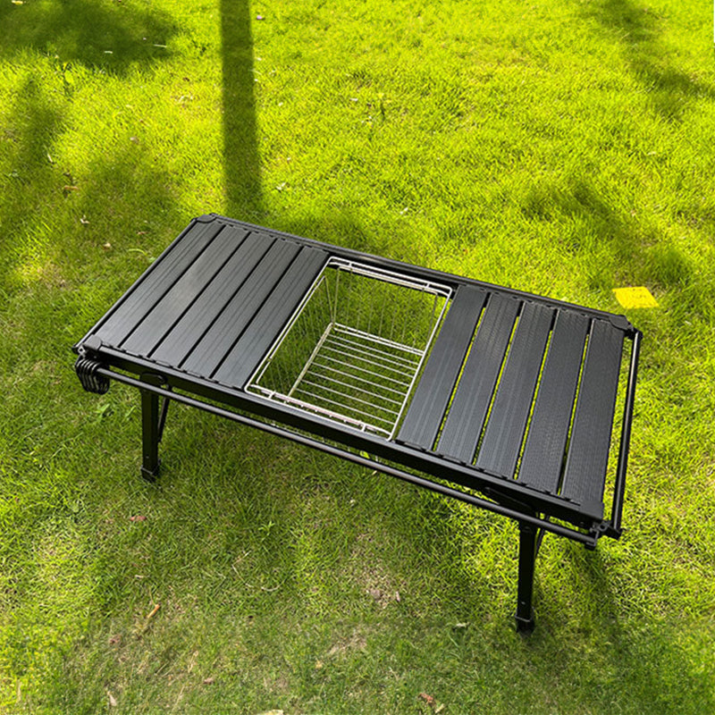 Stainless Steel Folding Basket: Drain & Wash, Ideal Camping Table Accessory