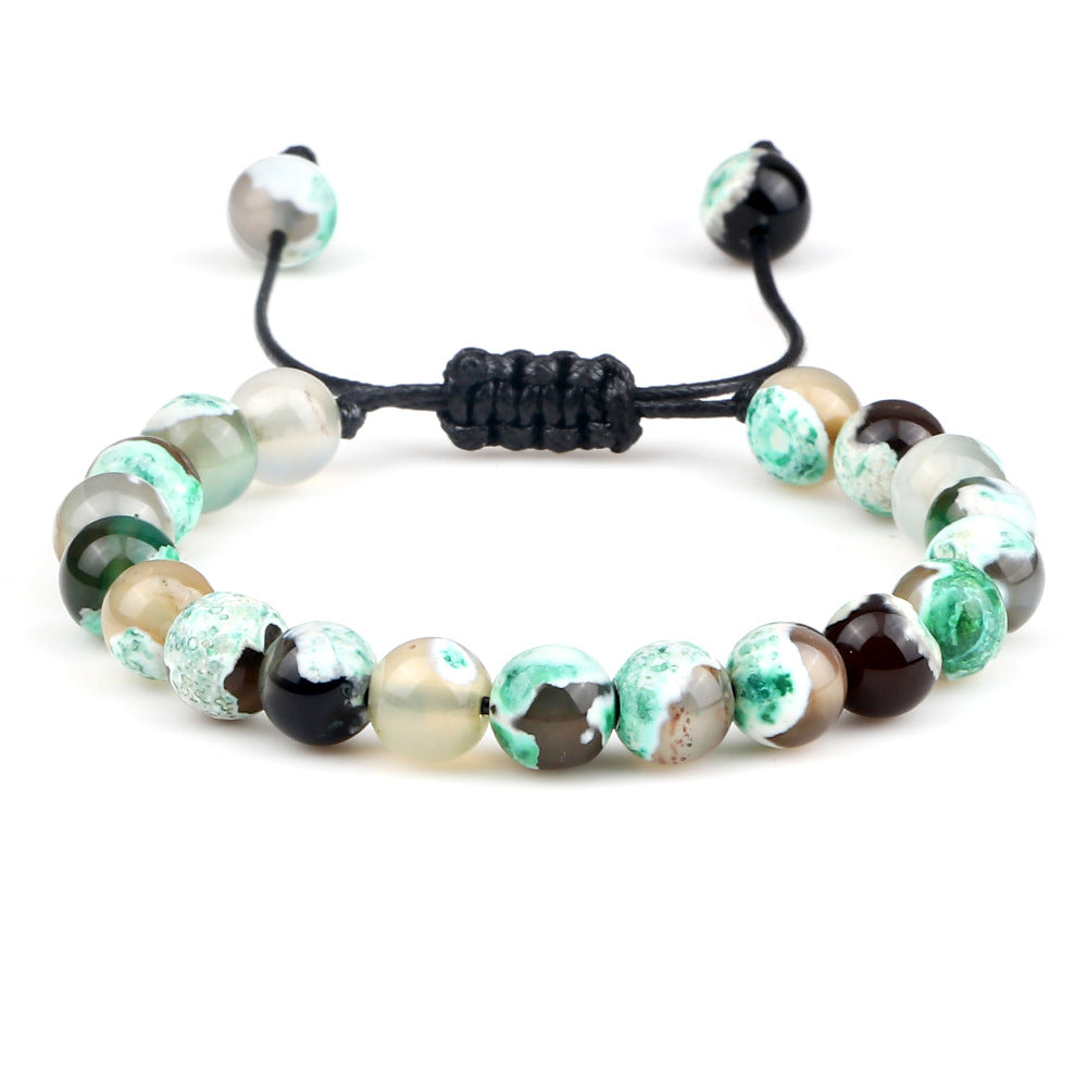 Natural Stone Beads Braided Bracelet Adjustable