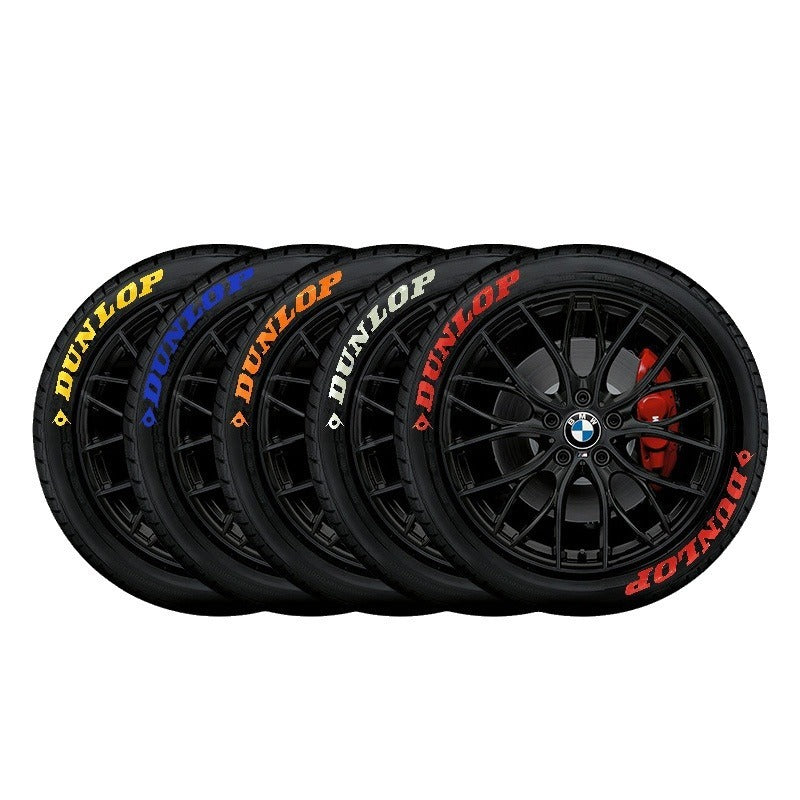 3D Adhesive Tire Letter Stickers – Colour Sets