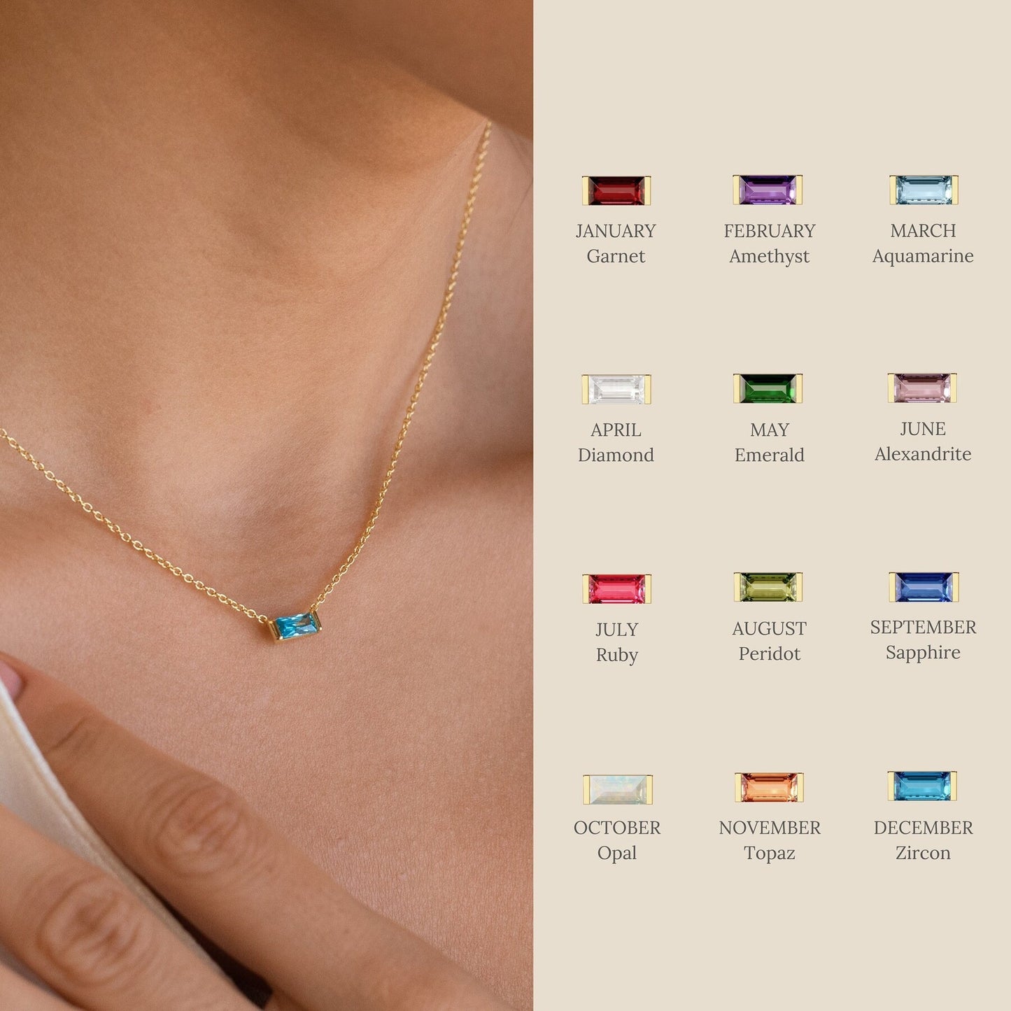 Natural Birth Stone Twelve Months