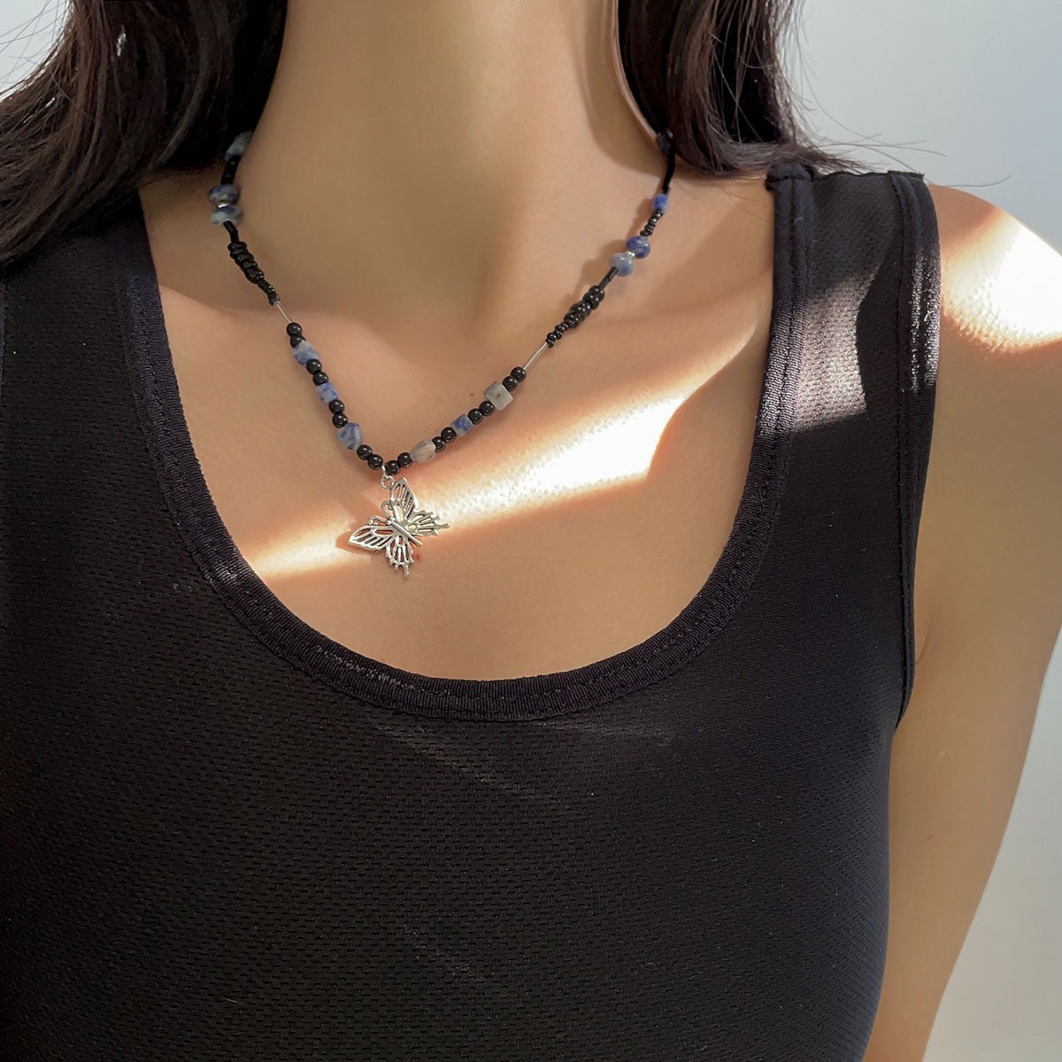 Natural Stone Beaded Necklace