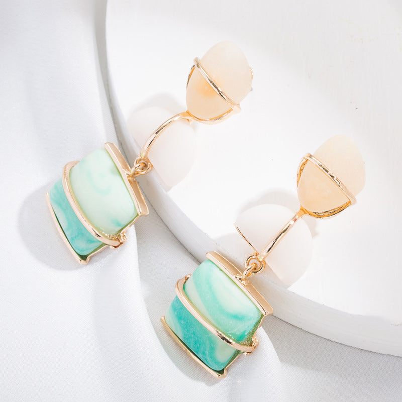 Geometric Stone Earrings