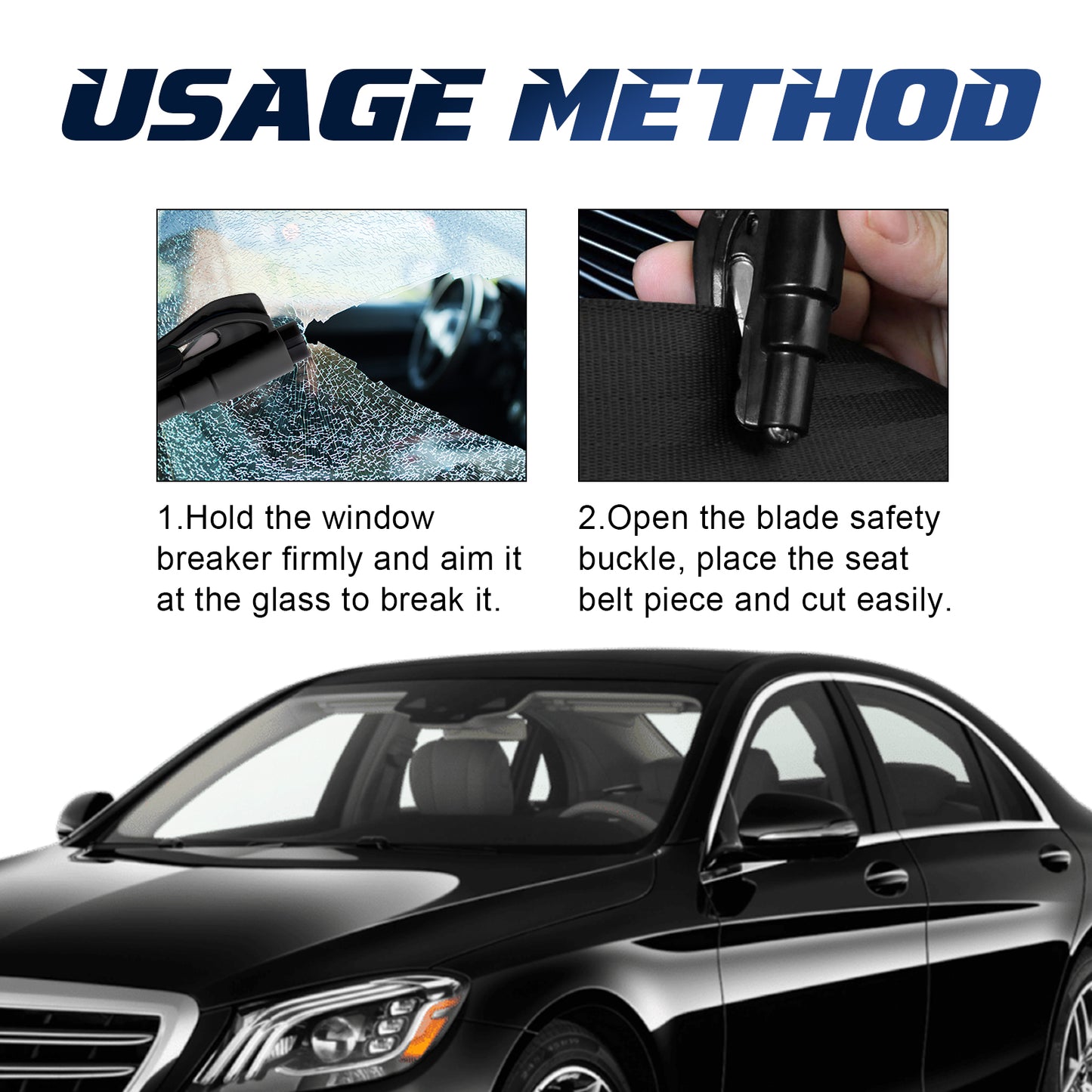 Car Emergency Hammer Car Glass Car Window Breaking Tool Mini Convenient Emergency Car Escape Hammer