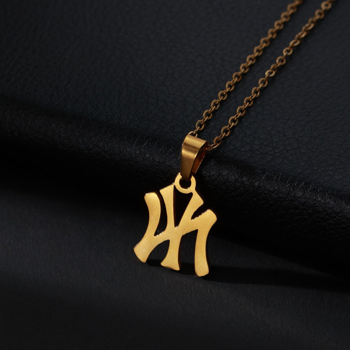 Stainless Steel Letter Pendant Necklace
