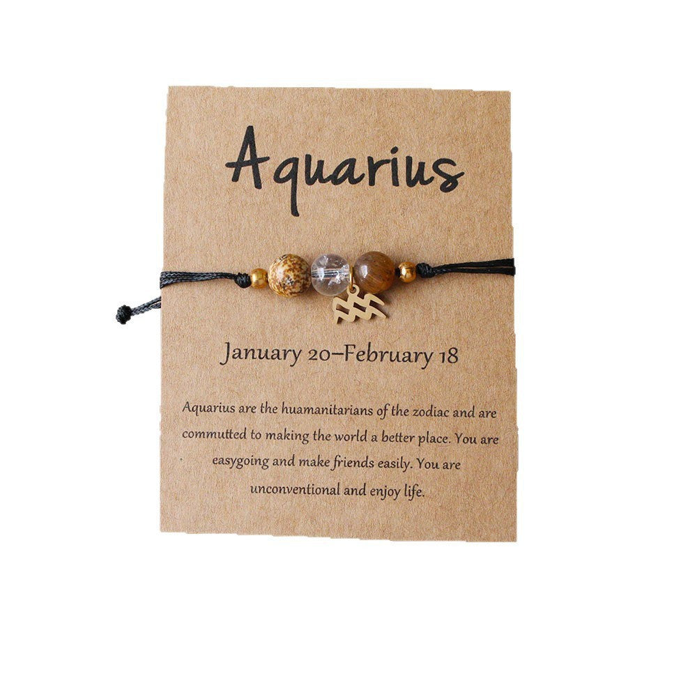 Natural Stone Beaded Tiger Eye Choose your Zodiac Sign | Attract Abundance Bracelet