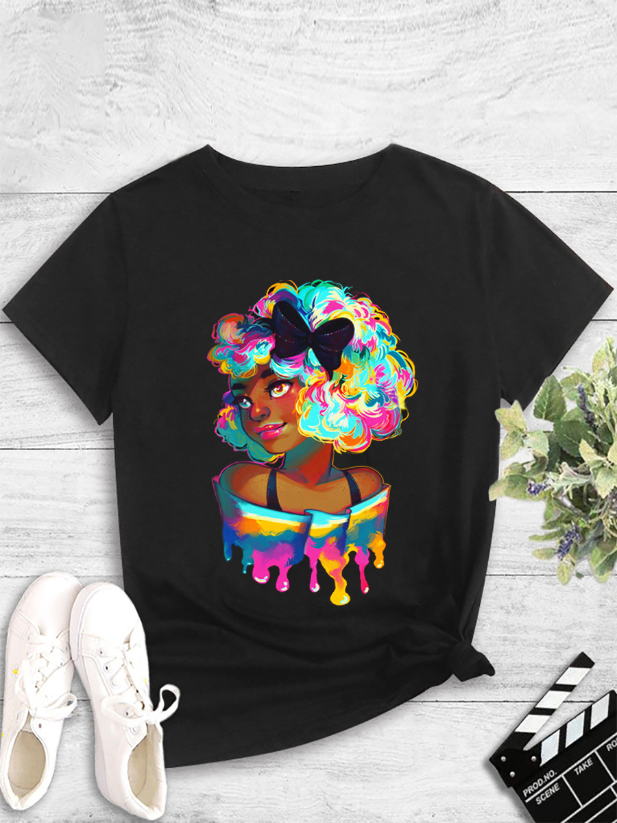 Printed Round Neck Tee