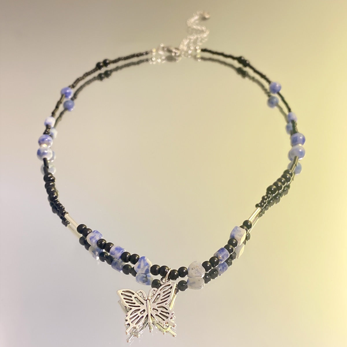 Natural Stone Beaded Necklace