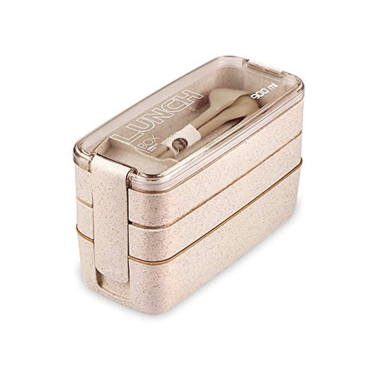 Wheat Straw Lunch Box Three-layer Sealed