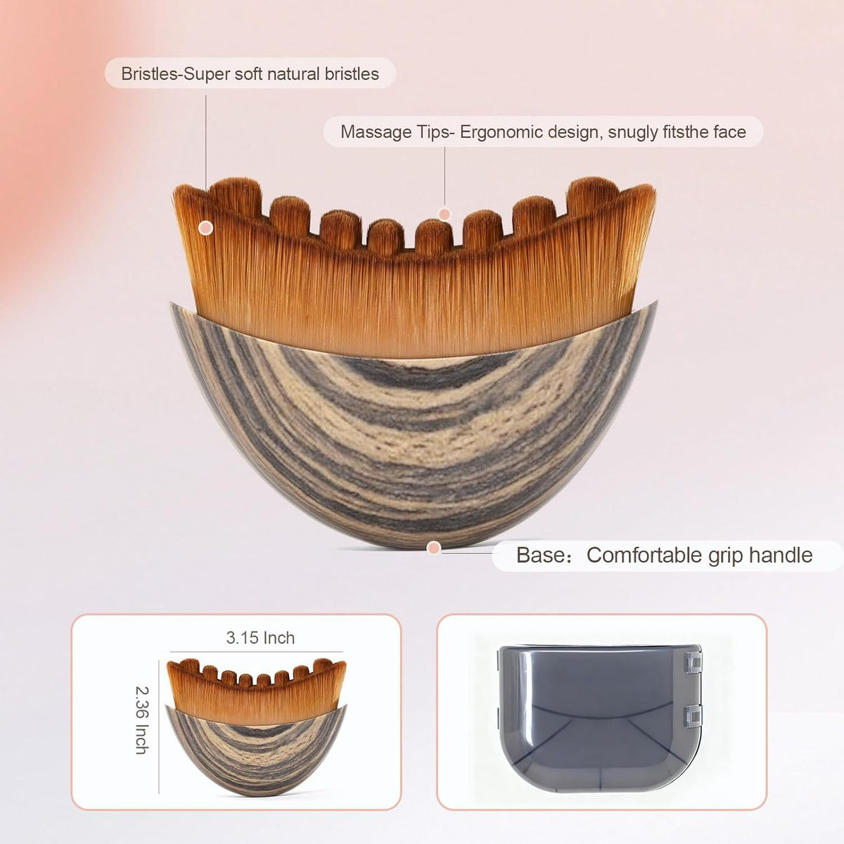 Curved Facial Contour Makeup Brush