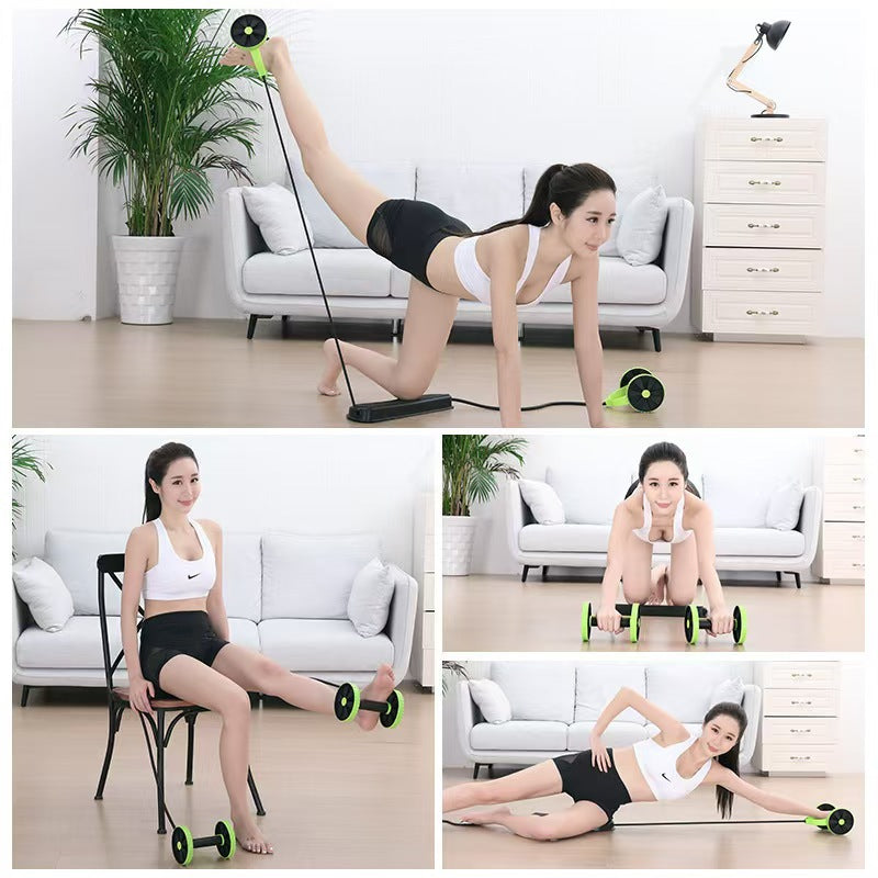 Cross-border Multi-functional Abdominal Trainer Ab Wheel Twist Plate Ab Roller