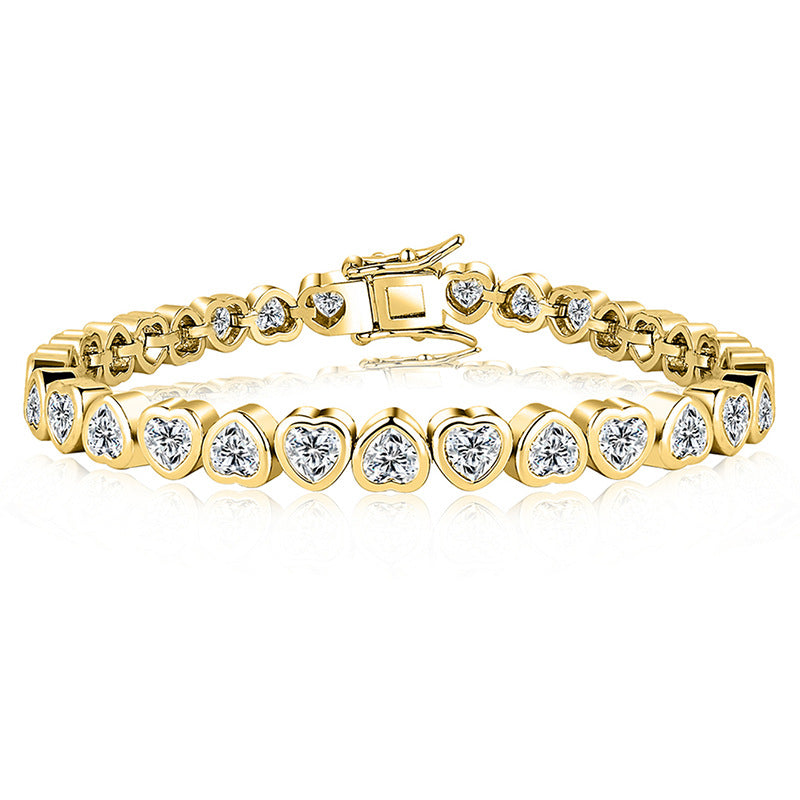 Sparkling Heart Zirconia Bracelet