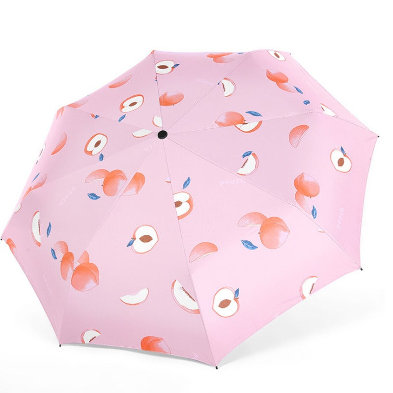 Fruit Umbrella with UV Protection - Sunscreen Automatic Triple Fold
