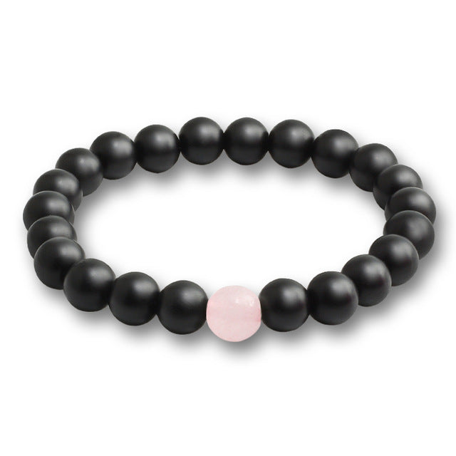 Black Lava Natural Stone Beads Bracelets for Men and Women