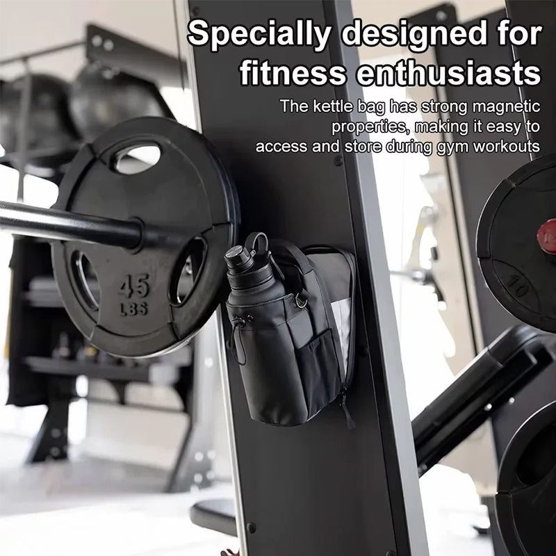 Magnetic Gym Essentials Bag with Bottle Pocket