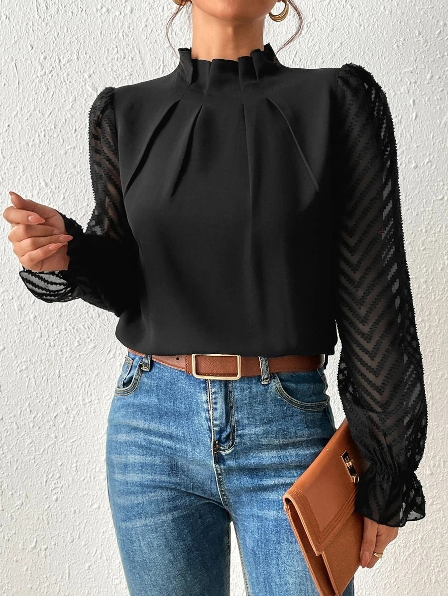 Chiffon Long Sleeve Top