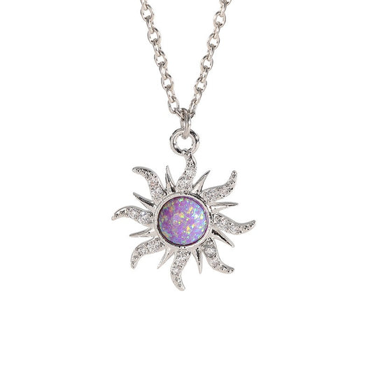 Sun Necklace Rain Flower Stone