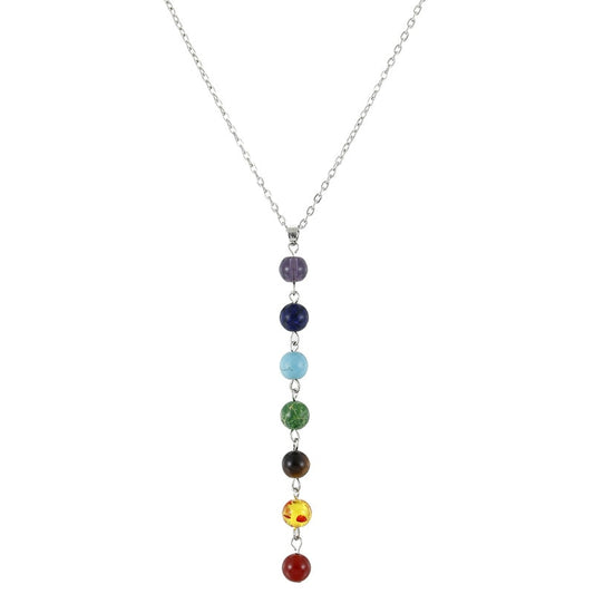 Natural Stone 7 Chakra Beads Necklace for Positive Energy