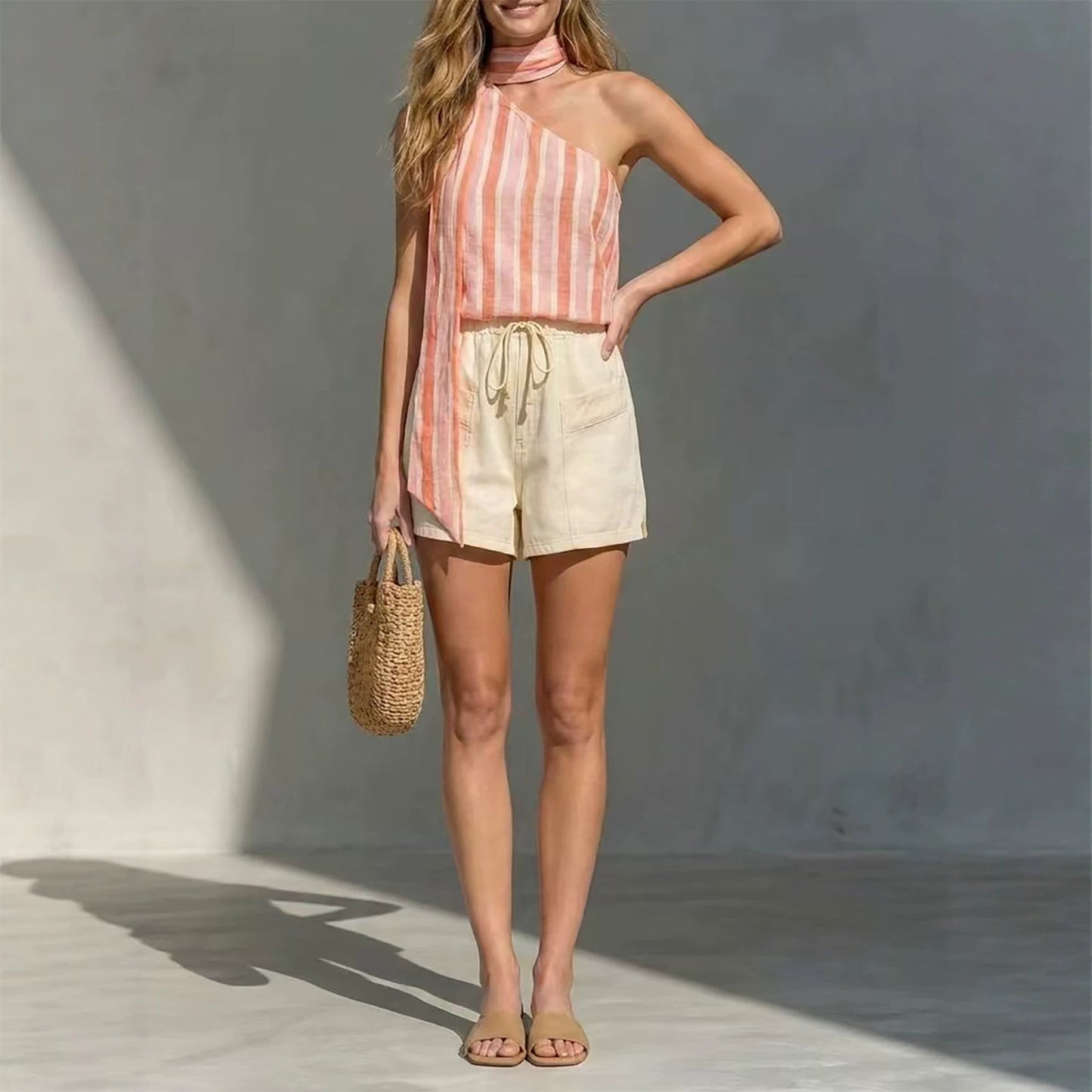 Striped Printed Top Bohemian