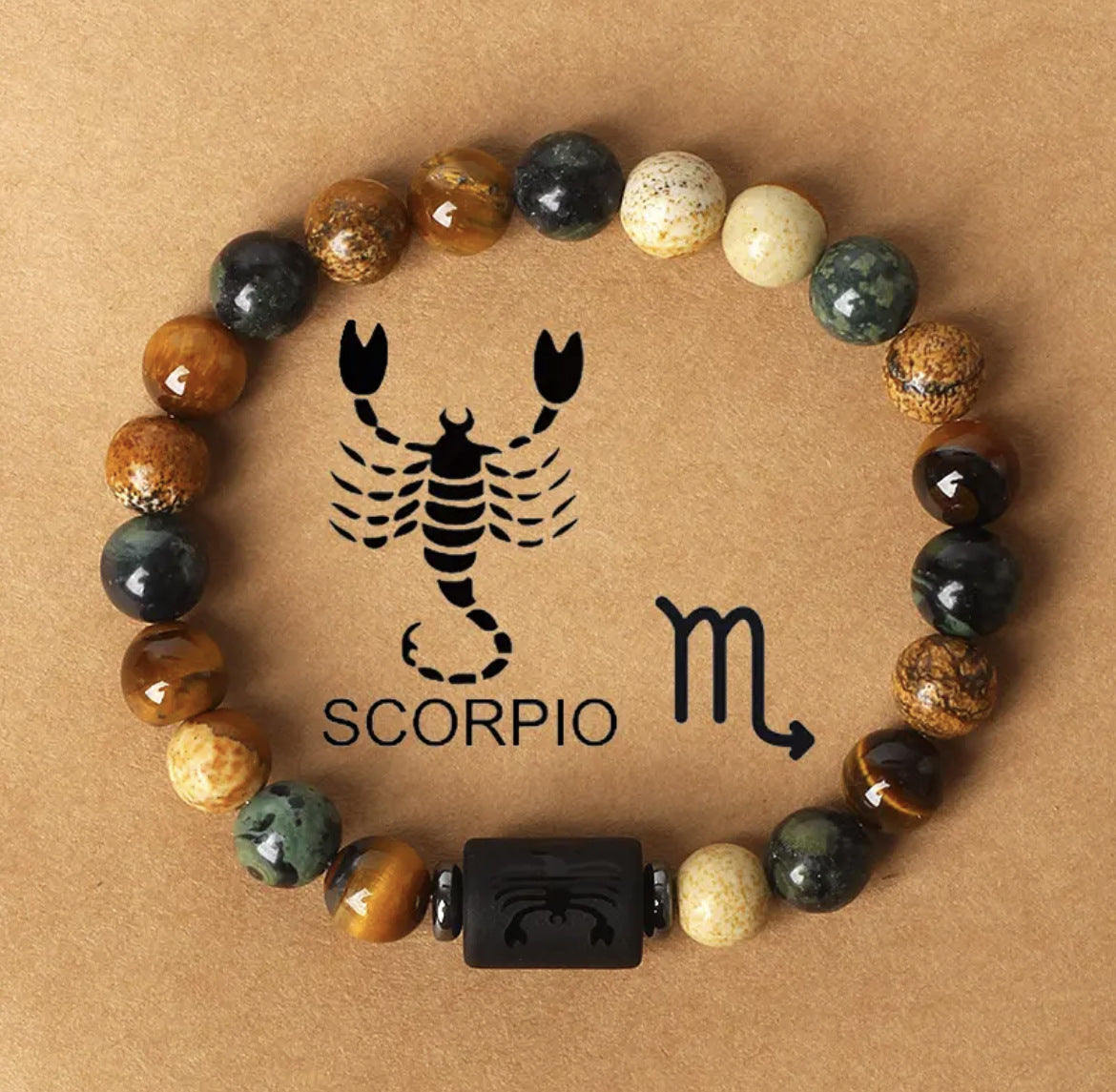 Natural Stone Beaded Tiger Eye Choose your Zodiac Sign | Attract Abundance Bracelet
