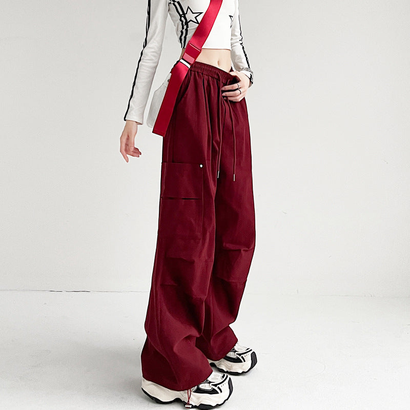 Cargo Wide Leg Pants Loose Straight Leg