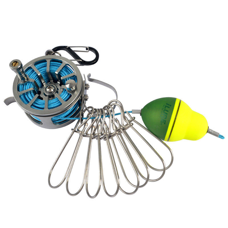 Stainless Steel Fishing Clip with Floats, 8 Clips Live Bait Hook Holder for Reel