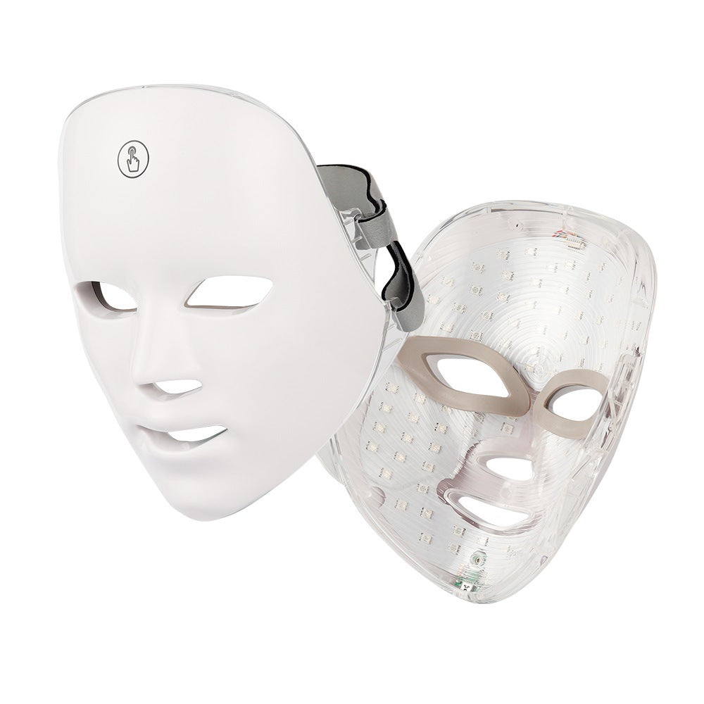 USB Rechargeable Manual Touch Test LED Mask Colorful Photon Skin Rejuvenation