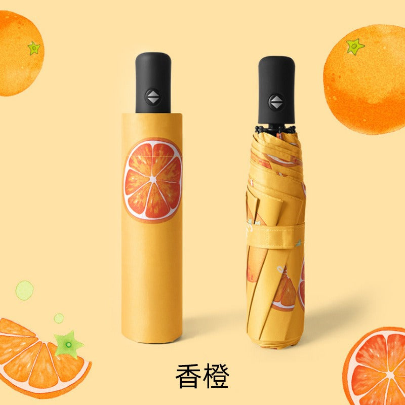 Fruit Umbrella with UV Protection - Sunscreen Automatic Triple Fold