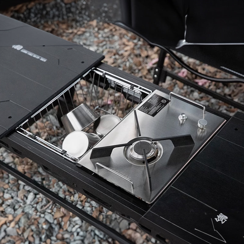 Stainless Steel Folding Basket: Drain & Wash, Ideal Camping Table Accessory