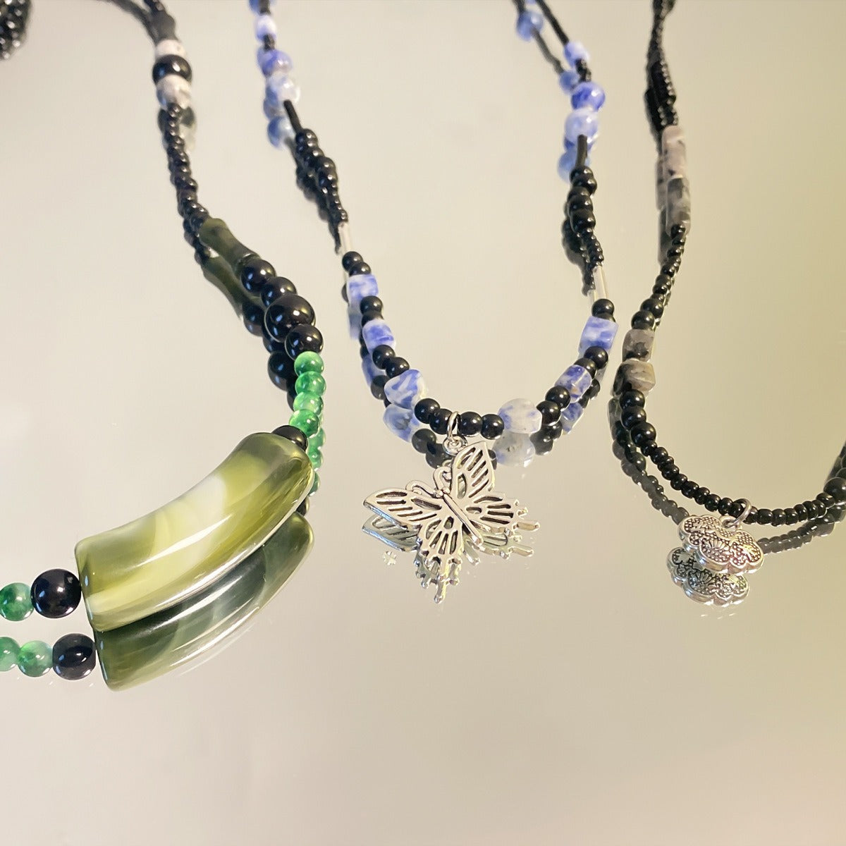 Natural Stone Beaded Necklace