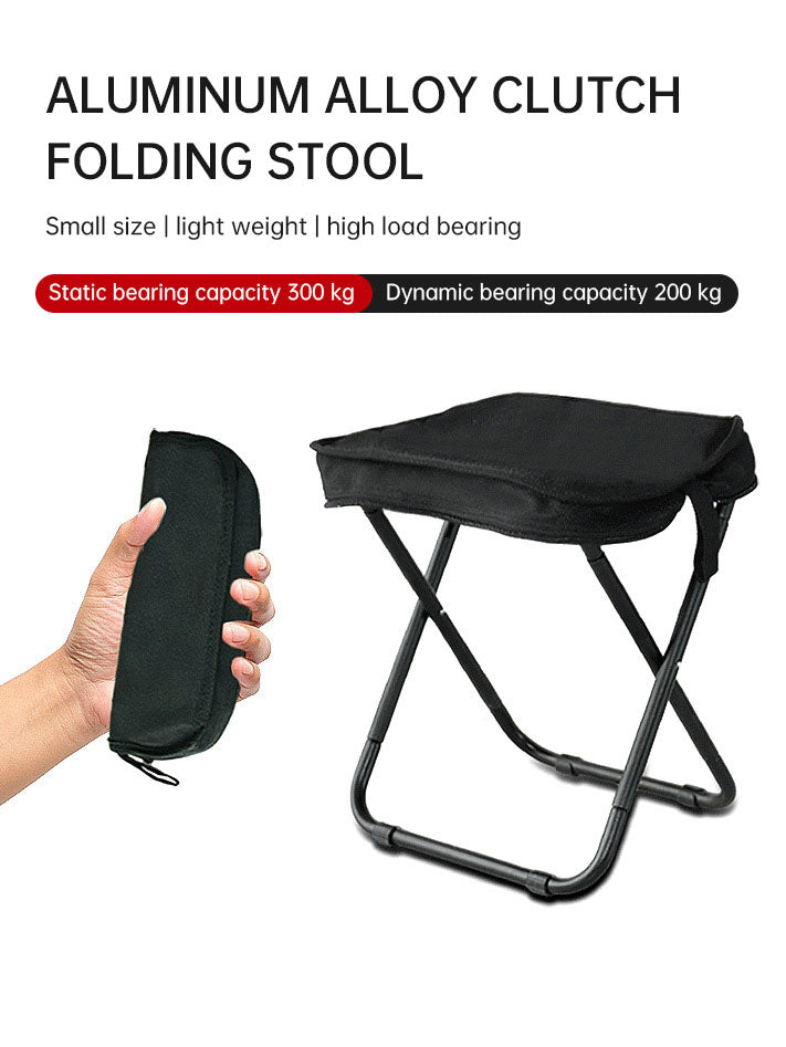 Aluminum Alloy Outdoor Folding Stool Camping Handbag Stool