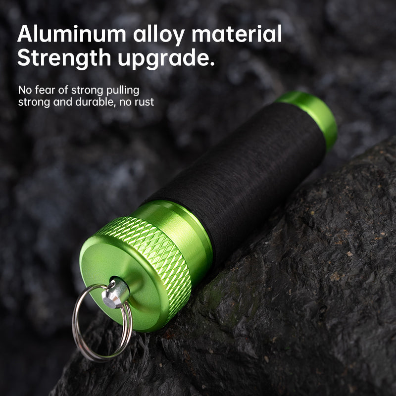 Aluminum Alloy Traction Rod – Anti-slip Rubber, Hook Line for Pulling / Knotting Fishing Tool