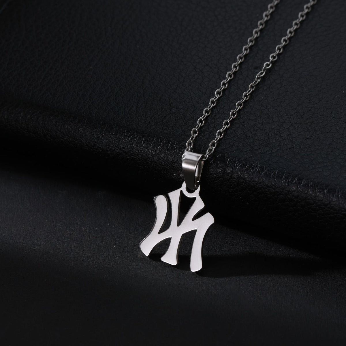 Stainless Steel Letter Pendant Necklace