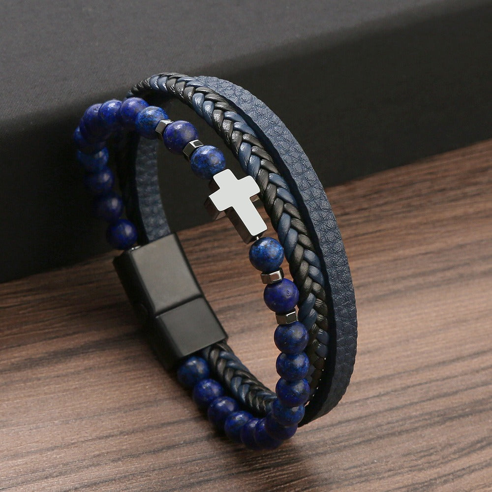 Natural Stone Stainless Steel Bracelet Tiger Eye