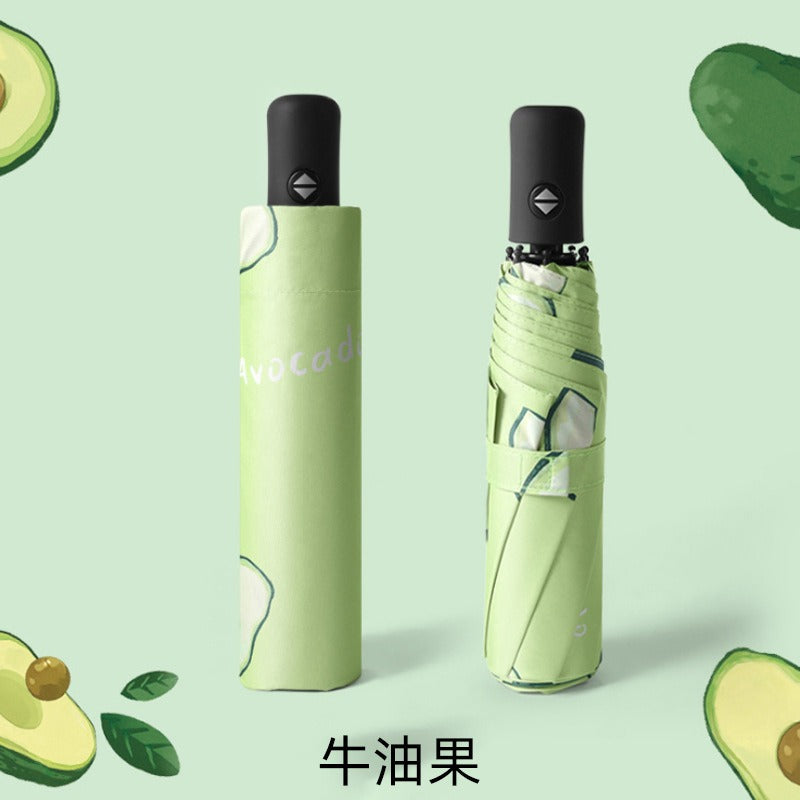 Fruit Umbrella with UV Protection - Sunscreen Automatic Triple Fold
