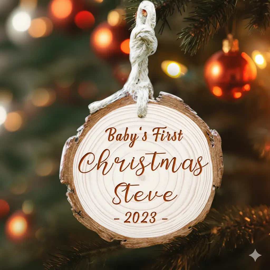 Custom Name Christmas Tree Decor Personalized Ornament Baby's First Christmas