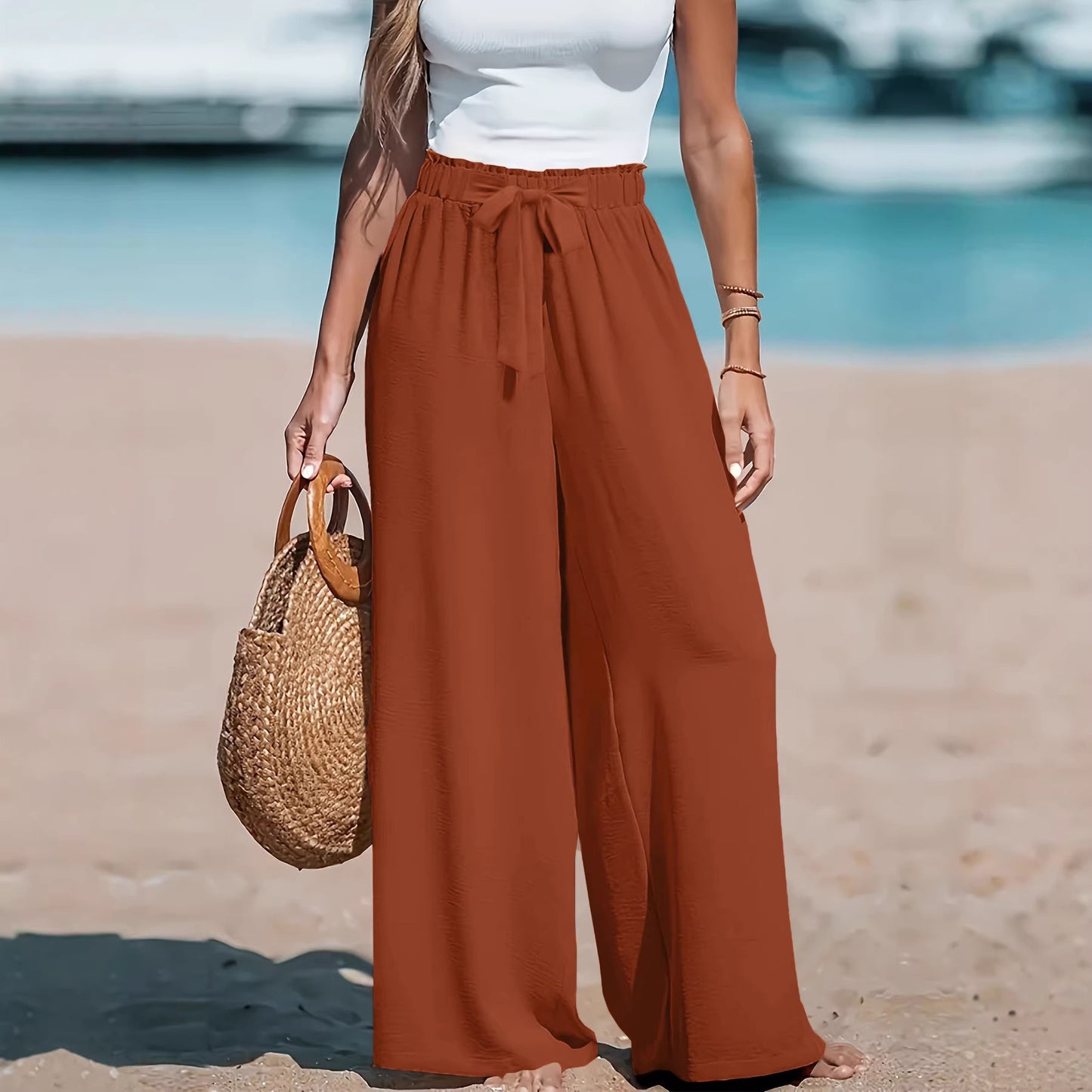 Wide-Legs Trouser Pants