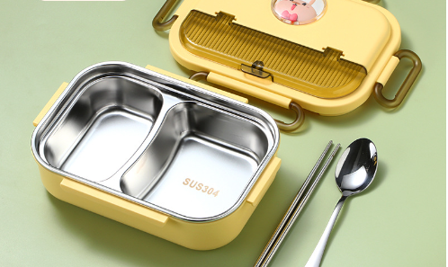 Microwaveable Stainless steel Insulated Lunch Box with Cutlery