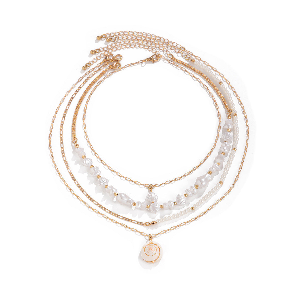 Natural Stone Baroque Beaded Shell Ocean