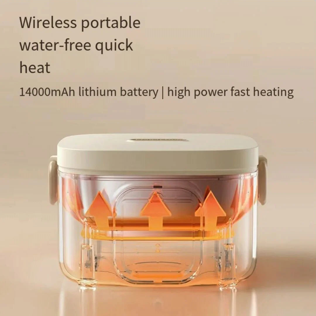 Rechargeable Water-Free Heating On-The-Go Lunch Box