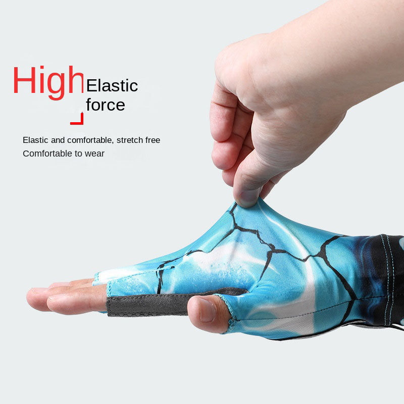 Fishing Half Finger Road Gloves Sweat Absorbent and Breathable Anti-slip and Anti Stab