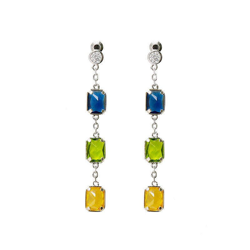 Natural Stone Candy Candy Colored Earrings