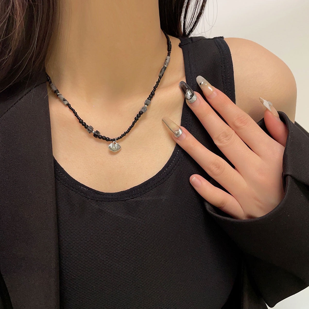 Natural Stone Beaded Necklace