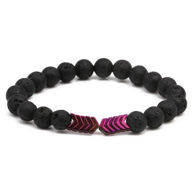 Sacred Arrow Bracelet Lava Stone | Attract Positive Energy