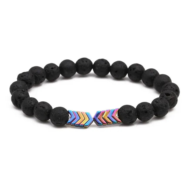 Sacred Arrow Bracelet Lava Stone | Attract Positive Energy