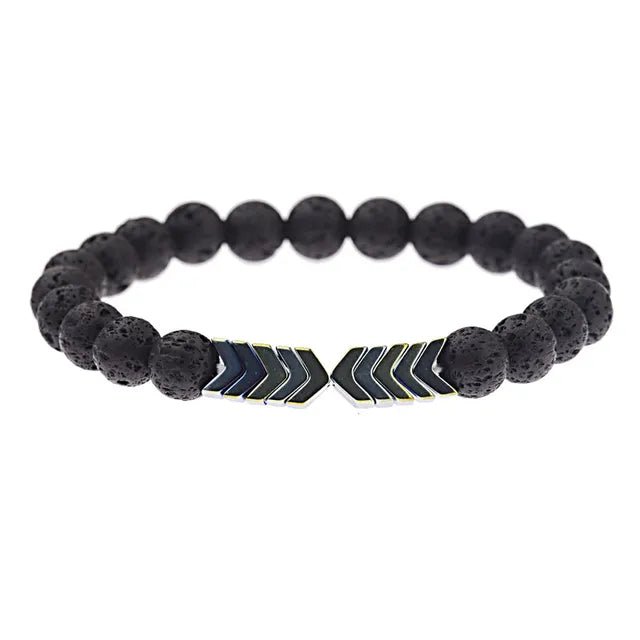 Sacred Arrow Bracelet Lava Stone | Attract Positive Energy